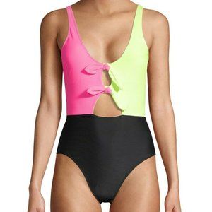 Juniors' Neon  One-Piece Swimsuit